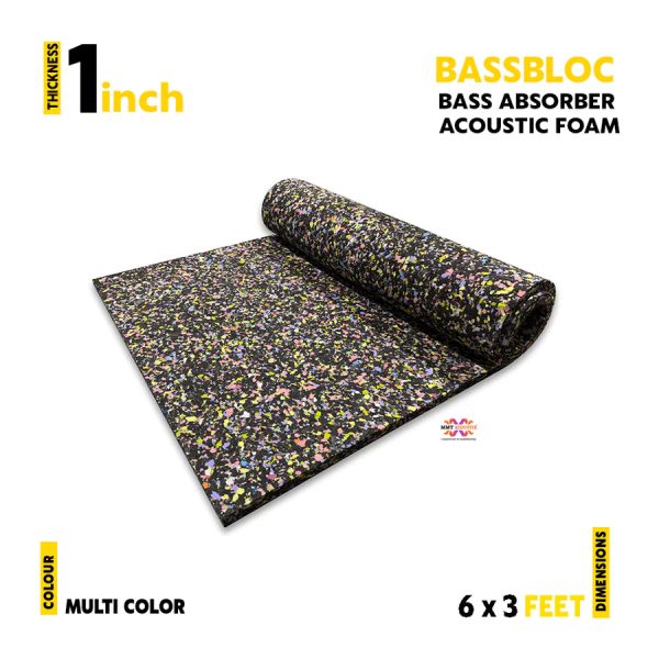 Bassbloc™ Bass Absorber | 6X3 Feet | Multi Colored Acoustic Foam Pack Of 4 Hot on Sale