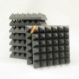 Pyramid Acoustic Foam Panel 3  1x1 Feet Pro Charcoal For Sale