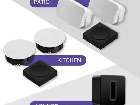 Sonos Living Room, Kitchen & Patio Smart Home Bundle Supply