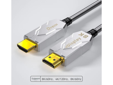 Dtech Armoured Fibre HDMI Cable, V2.0, 8k Resolution (Each) For Sale