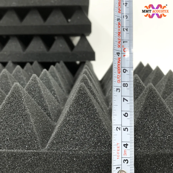 Pyramid Acoustic Foam Panel 3  1x1 Feet Pro Charcoal For Sale